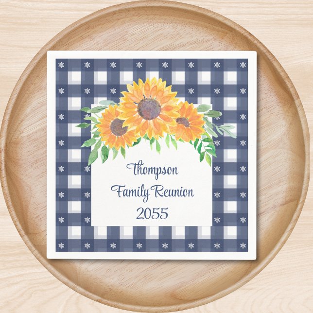 Custom Sunflower Family Wiedersehen Serviette (Von Creator hochgeladen)