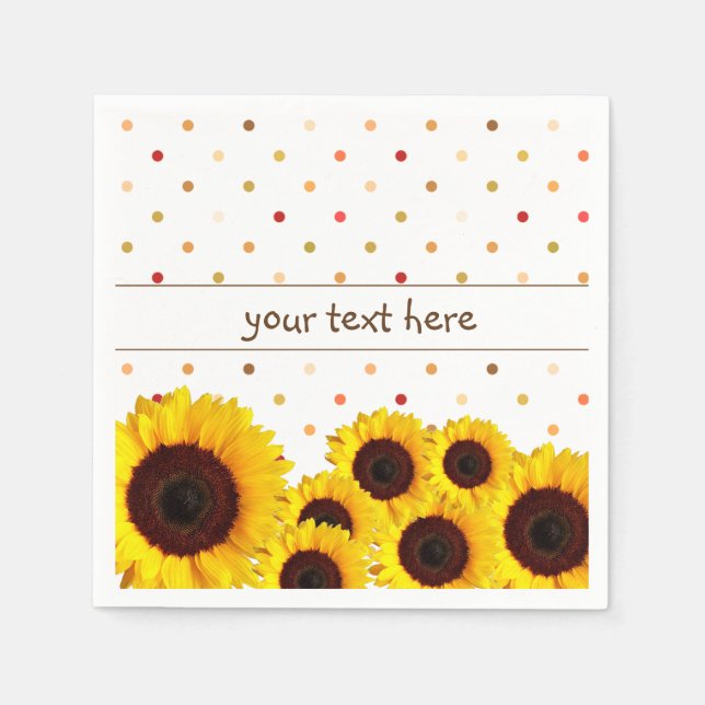 Custom Sunflower Paper Serviette (Vorderseite)