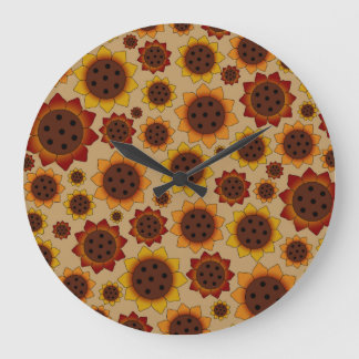 Custom Sunflower Wall Clock Große Wanduhr