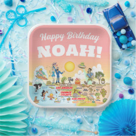 Custom Sunny SoCal Pappteller