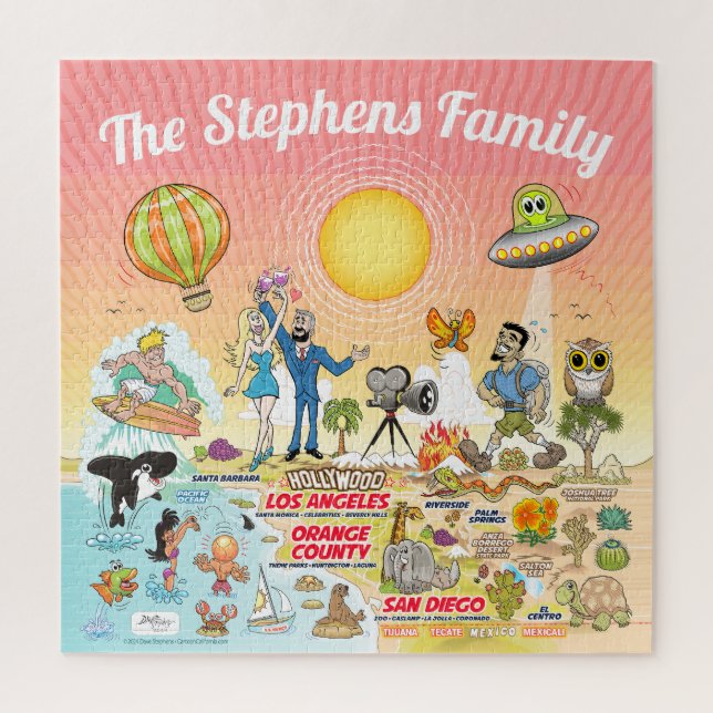 Custom Sunny Southern California Puzzle (Vertikal)