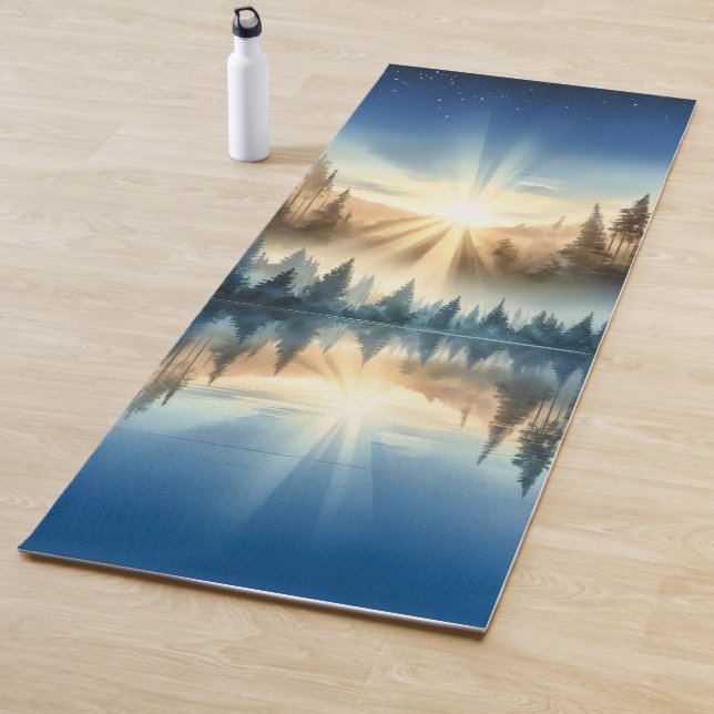 Custom Sunrise Forest Yoga Mat – Tranquil Nature Yogamatte (Beispiel)