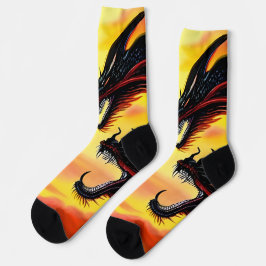 Custom Sunrise of Dragons Crew Socken