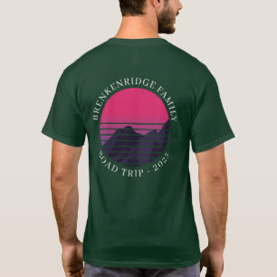 Custom Sunset Retro Family Road Trip T-Shirt