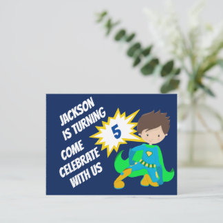 Custom Superhero Action Hero Kindergeburtstag Part Einladung