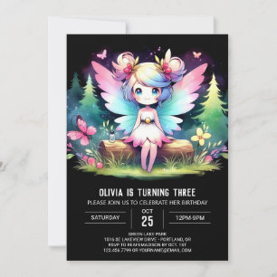 Custom Sweet Fairy Birthday Einladung