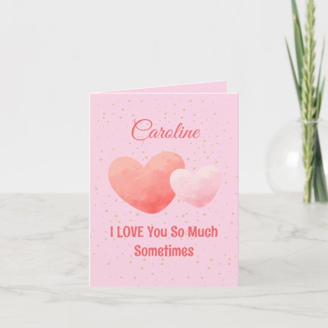 Custom Sweet Valentine’s Day Card Karte (Vorderseite)
