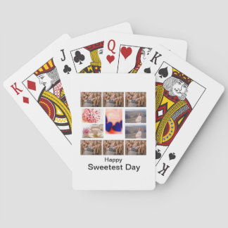 Custom Sweetest Day 11 Foto Collage Spielkarten