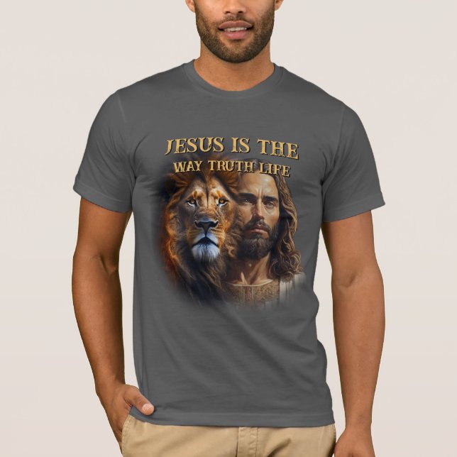 Custom T - Shirt JESUS IST DIE WAHRHEIT DES LEBENS (Vorderseite)