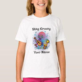 Custom T-Shirt | Retro Octopus Name & Text