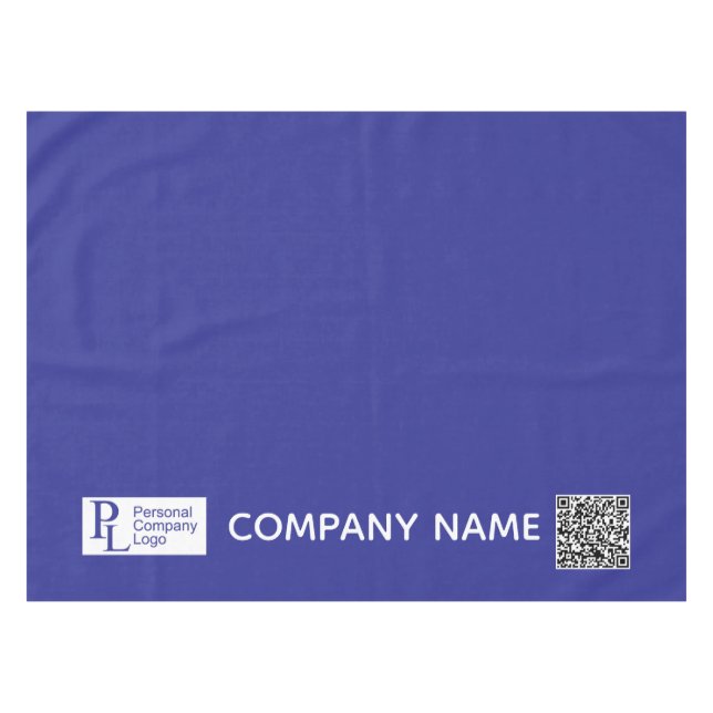 Custom Table Cover Logo Business Show Blue Tischdecke (Vorderseite (Horizontal))
