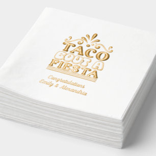 Custom Taco Bout a Fiesta Engagement Party Napkins Servietten Mit Folie
