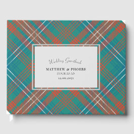 Custom Tartan Rustic Wilson Kariert Wedding Gästebuch