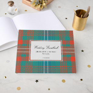 Custom Tartan Rustic Wilson Kariert Wedding Gästebuch