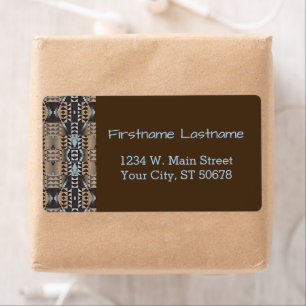 Custom Taupe Beige Brown Light Gray Blue Mosaik