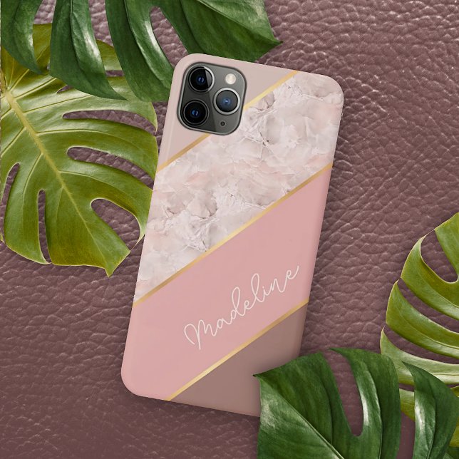 Custom Taupe Mauve Dusty Rose Blush Pink Marmor Case-Mate iPhone Hülle (Von Creator hochgeladen)