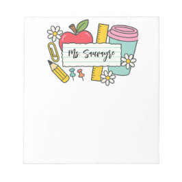 Custom Teacher Back to School & Teacher  Notizblock