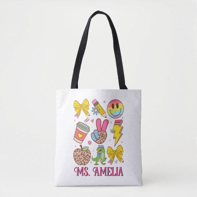 Custom Teacher Bag, Custom Back to School Bag (Vorderseite)