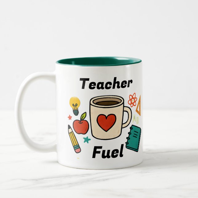 Custom Teacher Fuel Mug Zweifarbige Tasse (Links)