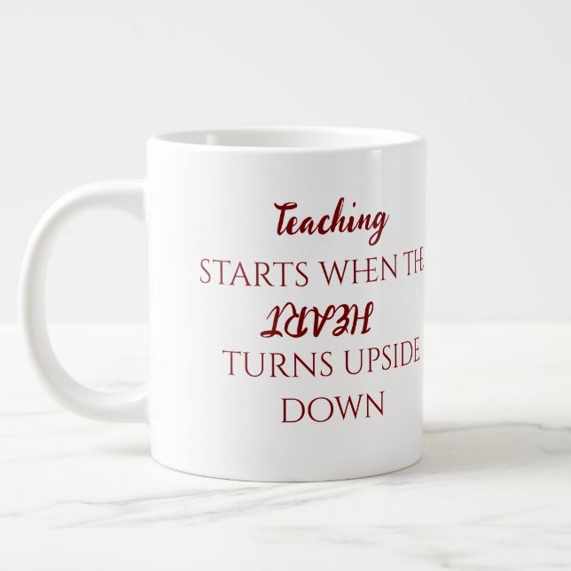 Custom Teacher Gift Mug  Jumbo-Tasse (Links)