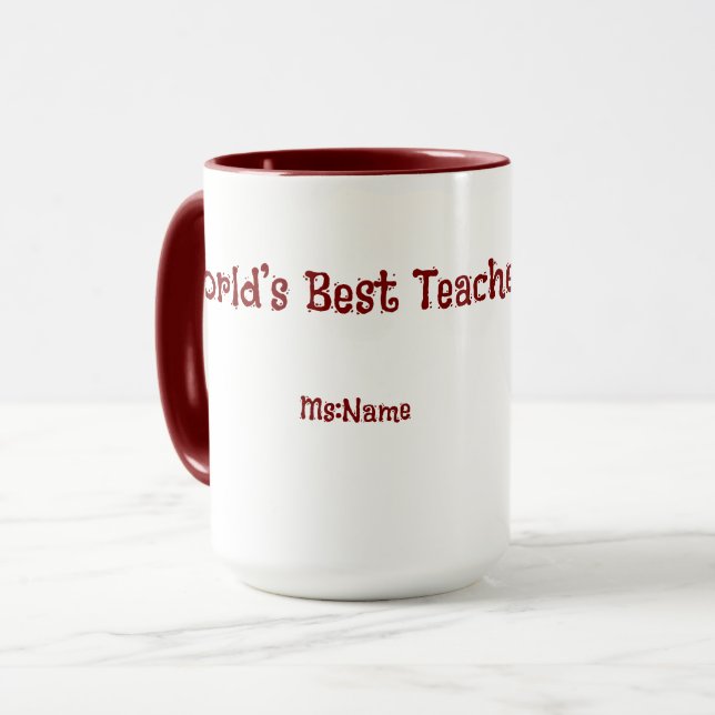 Custom Teacher Gift Mug  Tasse (Vorderseite Links)