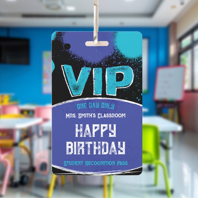 Custom Teacher Klasse VIP Geburtstag Ausweis (Classroom Birthday Pass, Celebrate your student's birthday's and give them special recognition. )