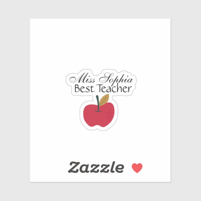 Custom Teacher Name Sticker | Teacher Appreciation (Blatt)
