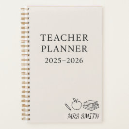 Custom Teacher Planner 2025-2026 - Personalisiert Planer
