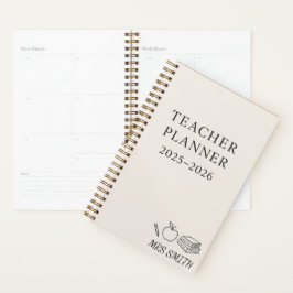 Custom Teacher Planner 2025-2026 - Personalisiert Planer