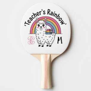 Custom "Teacher's Rainbow" Ping Pong Paddle - Nied Tischtennis Schläger