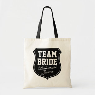 Custom Team Bride Tote Taschen für Hochzeitsfeier