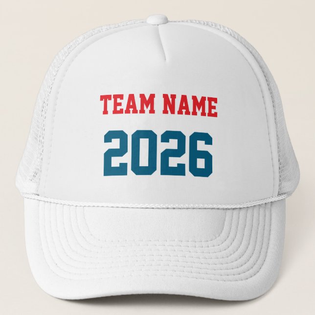 CUSTOM TEAM NAME 2026 PERSONALIZED GIFT TRUCKERKAPPE (Vorderseite)