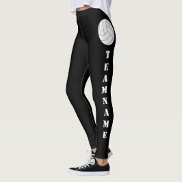 CUSTOM Team Name Vertikal Text Volleyball Leggings