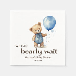 Custom Teddy Bear Baby Boy Dusche Serviette