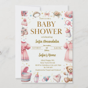 Custom Teddy Bear Baby Shower Einladungen