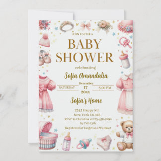 Custom Teddy Bear Baby Shower Einladungen