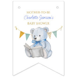 Custom Teddy Bear lesen ein Buch Baby Shooter Wimpelkette