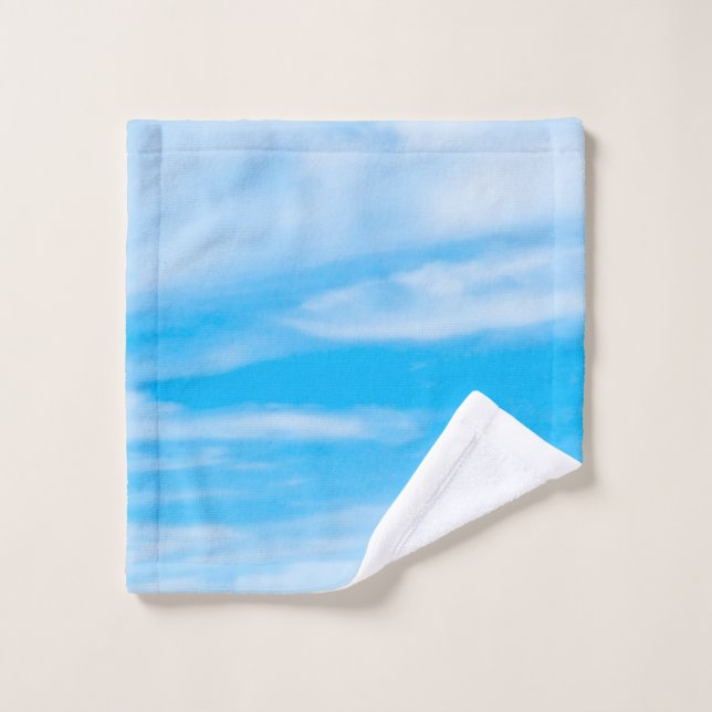 Custom Template Blue Sky White Clouds Elegant Waschlappen (Waschlappen)