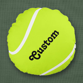 Custom Tennis Ball Player oder Teamname Pillow Rundes Kissen
