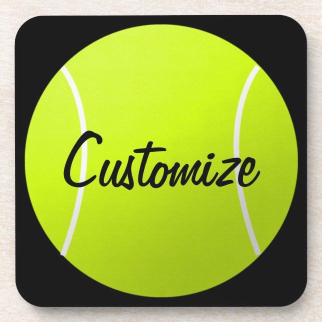 Custom Tennis Ball Untersetzer (Vorderseite)