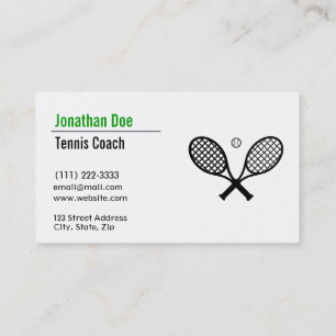 Custom Tennis Coach Business Card Visitenkarte