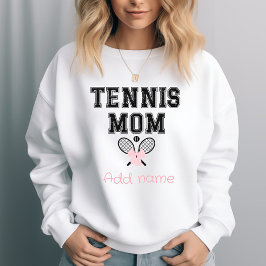 Custom Tennis Mama mit rosa Bow & Rackets Sweatshirt