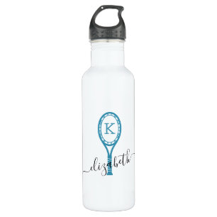 Custom Tennis Personalisiert Water Flasche White B Edelstahlflasche