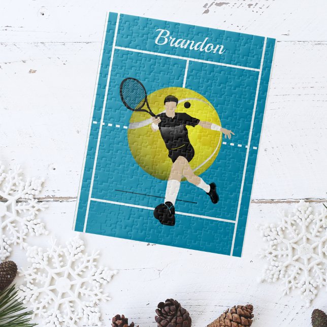 Custom Tennis Player Court Jigsaw Puzzle (Von Creator hochgeladen)