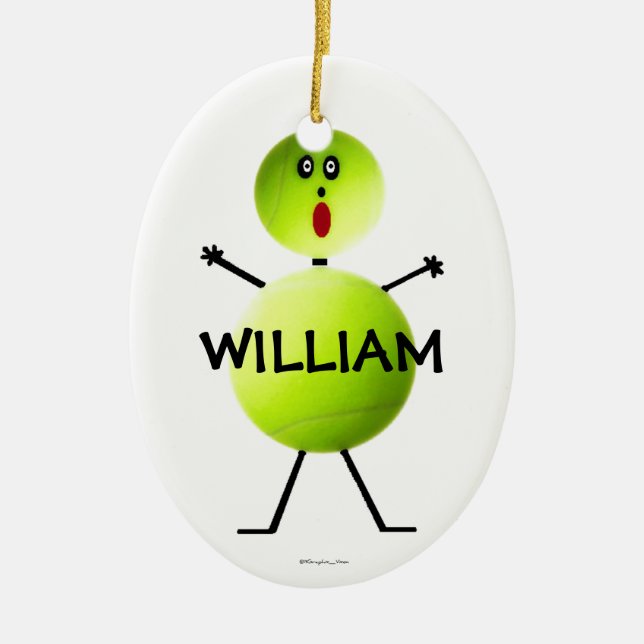 Custom Tennis Player Keramikornament (Vorne)