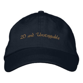 Custom Text 20 and Unstoppable Ambition-Hat Bold Bestickte Baseballkappe