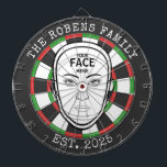 Custom Text and Photo Dartscheibe<br><div class="desc">A dartboard is a popular recreational and competitive game that provides hours of fun for players of all ages and skill levels. Typically made from sisal fibers, cork, or electronic components, dartboards are designed to withstand the impact of darts while offering precise scoring zones. Standard dartboards feature a circular design...</div>