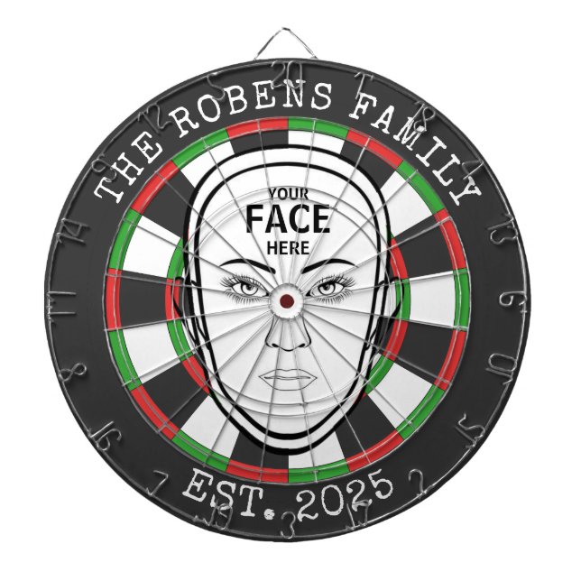 Custom Text and Photo Dartscheibe (vorne)