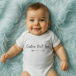 Custom text Baby Bodysuit Strampler
