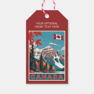 Custom Text Canada Travel Poster Geschenkanhänger